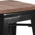 Flash Furniture CH-31320-30-BK-WD-GG Black Textured Wood Seat With Galvanized Steel Backless Bar Stool