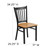 Flash Furniture XU-DG-6Q2B-VRT-NATW-GG Metal Vertical Slat Back .62" Thick Natural Finish Plywood Seat Hercules Series Restaurant Chair