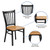 Flash Furniture XU-DG-6Q2B-VRT-NATW-GG Metal Vertical Slat Back .62" Thick Natural Finish Plywood Seat Hercules Series Restaurant Chair