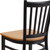 Flash Furniture XU-DG-6Q2B-VRT-NATW-GG Metal Vertical Slat Back .62" Thick Natural Finish Plywood Seat Hercules Series Restaurant Chair