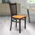 Flash Furniture XU-DG-6Q2B-VRT-NATW-GG Metal Vertical Slat Back .62" Thick Natural Finish Plywood Seat Hercules Series Restaurant Chair