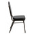 Flash Furniture FD-C01-GOLDVEIN-BK-VY-GG Black Vinyl Upholstered Gold Vein Powder Coated Frame Finish Hercules Series Stacking Banquet Chair