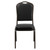 Flash Furniture FD-C01-GOLDVEIN-BK-VY-GG Black Vinyl Upholstered Gold Vein Powder Coated Frame Finish Hercules Series Stacking Banquet Chair