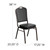 Flash Furniture FD-C01-GOLDVEIN-BK-VY-GG Black Vinyl Upholstered Gold Vein Powder Coated Frame Finish Hercules Series Stacking Banquet Chair