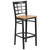 Flash Furniture XU-DG6R7BWIN-BAR-NATW-GG Natural Finish Seat With Window Back Steel Black Powder Coated Frame Hercules Series Restaurant Bar Stool