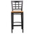 Flash Furniture XU-DG6R7BWIN-BAR-NATW-GG Natural Finish Seat With Window Back Steel Black Powder Coated Frame Hercules Series Restaurant Bar Stool
