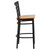 Flash Furniture XU-DG6R7BWIN-BAR-NATW-GG Natural Finish Seat With Window Back Steel Black Powder Coated Frame Hercules Series Restaurant Bar Stool