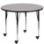 Flash Furniture XU-A60-RND-GY-T-A-CAS-GG 60" Dia. Round 22.25" - 30.4" Adjustable Height Gray Activity Table