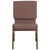 Flash Furniture FD-CH02185-GV-BNDOT-GG Brown 19.25" Width Gold Vein Frame Finish Hercules Series Stacking Church Chair