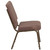 Flash Furniture FD-CH02185-GV-BNDOT-GG Brown 19.25" Width Gold Vein Frame Finish Hercules Series Stacking Church Chair