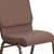 Flash Furniture FD-CH02185-GV-BNDOT-GG Brown 19.25" Width Gold Vein Frame Finish Hercules Series Stacking Church Chair