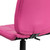 Flash Furniture GO-1691-1-PINK-GG Pink Vinyl Armless Mid Back Design Swivel Task Chair