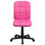 Flash Furniture GO-1691-1-PINK-GG Pink Vinyl Armless Mid Back Design Swivel Task Chair