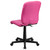 Flash Furniture GO-1691-1-PINK-GG Pink Vinyl Armless Mid Back Design Swivel Task Chair