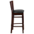 Flash Furniture XU-DG-W0108BBAR-WAL-BLKV-GG Black Vinyl Seat With Slat Back Walnut Finish Beechwood Frame Darby Series Bar Stool