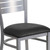 Flash Furniture XU-DG-60401-BLKV-GG Metal Cutout Slat Back Black Vinyl Upholstered Seat Hercules Series Restaurant Chair