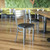 Flash Furniture XU-DG-60401-BLKV-GG Metal Cutout Slat Back Black Vinyl Upholstered Seat Hercules Series Restaurant Chair