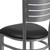 Flash Furniture XU-DG-60401-BLKV-GG Metal Cutout Slat Back Black Vinyl Upholstered Seat Hercules Series Restaurant Chair