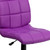 Flash Furniture GO-1691-1-PUR-GG Purple Vinyl Armless Mid Back Design Swivel Task Chair