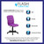 Flash Furniture GO-1691-1-PUR-GG Purple Vinyl Armless Mid Back Design Swivel Task Chair
