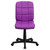 Flash Furniture GO-1691-1-PUR-GG Purple Vinyl Armless Mid Back Design Swivel Task Chair