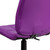 Flash Furniture GO-1691-1-PUR-GG Purple Vinyl Armless Mid Back Design Swivel Task Chair