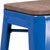 Flash Furniture CH-31320-30-BL-WD-GG Blue Textured Wood Seat With Galvanized Steel Backless Bar Stool