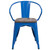Flash Furniture CH-31270-BL-WD-GG 21.5" W x 19" D x 27.75" H Blue Bistro Stacking Armchair