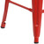 Flash Furniture CH-31320-24-RED-WD-GG Red Textured Wood Seat With Galvanized Steel Counter Height Backless Bar Stool