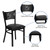 Flash Furniture XU-DG-60099-COF-BLKV-GG Black Vinyl Upholstered Seat Hercules Series Restaurant Chair