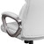 Flash Furniture GO-2236M-WH-GG White Bonded Leather Padded Arms Mid Back Design Executive Swivel Office Chair
