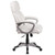 Flash Furniture GO-2236M-WH-GG White Bonded Leather Padded Arms Mid Back Design Executive Swivel Office Chair