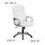 Flash Furniture GO-2236M-WH-GG White Bonded Leather Padded Arms Mid Back Design Executive Swivel Office Chair