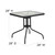 Flash Furniture TLH-073SQ-037BK2-GG Black Steel Square Table Set with 2 Chairs
