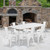 Flash Furniture ET-CT005-6-30-WH-GG White Steel Rectangular Table Set with 6 Chairs