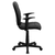 Flash Furniture GO-1691-1-BK-A-GG Black Vinyl Nylon Arms Mid Back Design Swivel Task Chair