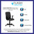 Flash Furniture GO-1691-1-BK-A-GG Black Vinyl Nylon Arms Mid Back Design Swivel Task Chair