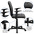 Flash Furniture GO-1691-1-BK-A-GG Black Vinyl Nylon Arms Mid Back Design Swivel Task Chair