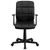 Flash Furniture GO-1691-1-BK-A-GG Black Vinyl Nylon Arms Mid Back Design Swivel Task Chair