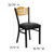 Flash Furniture XU-DG-6G7B-SLAT-BLKV-GG Natural Finish Plywood Back Black Vinyl Upholstered Seat Hercules Series Restaurant Chair