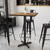 Flash Furniture XU-WALTB-3030-T2222B-3CFR-GG Walnut Laminate Square Top PVC T-Mold Edge Table