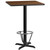 Flash Furniture XU-WALTB-3030-T2222B-3CFR-GG Walnut Laminate Square Top PVC T-Mold Edge Table