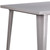 Flash Furniture CH-51040-40-SIL-GG Silver Square Brace Underneath Top Table