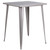 Flash Furniture CH-51040-40-SIL-GG Silver Square Brace Underneath Top Table