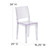 Flash Furniture FH-121-APC-GG Transparent Crystal Molded Polycarbonate Plain Back Phantom Series Stacking Side Chair