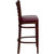 Flash Furniture XU-DGW0005BARLAD-MAH-BURV-GG Burgundy Vinyl Seat With Ladder Back Mahogany Finish Beechwood Frame Hercules Series Restaurant Bar Stool