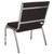 Flash Furniture XU-DG-60442-660-1-BK-GG Black 1500 Lb. Weight Capacity Silver Vein Frame Finish Hercules Series Bariatric Stacking Chair