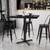 Flash Furniture XU-BLKTB-4242-T3333B-GG Black Square Laminate Top PVC T-Mold Edge Table