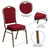 Flash Furniture FD-C01-GOLDVEIN-3169-GG Burgundy Fabric Upholstered Gold Vein Powder Coated Frame Finish Hercules Series Stacking Banquet Chair