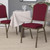 Flash Furniture FD-C01-GOLDVEIN-3169-GG Burgundy Fabric Upholstered Gold Vein Powder Coated Frame Finish Hercules Series Stacking Banquet Chair